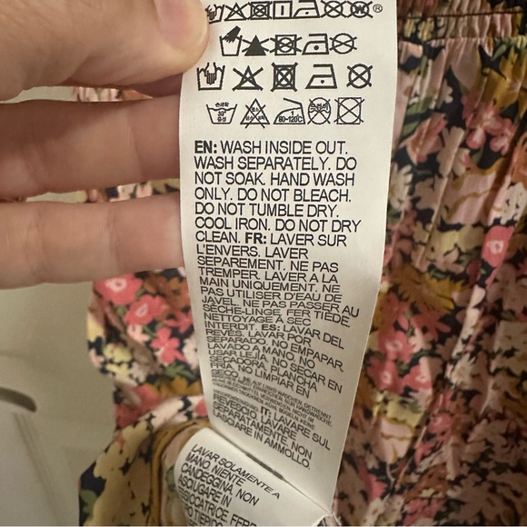 BILLABONG Loving Life Multicolored Floral Puff Sleeve Dress Women’s sz L/12 NWT - Picture 9 of 10